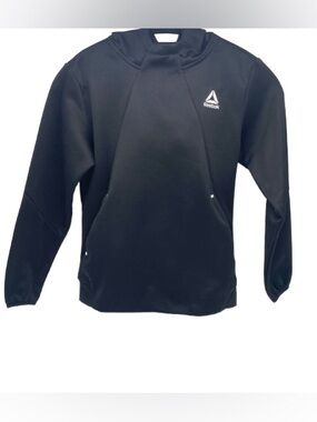 Reebok Hoodie Pullover Boys Size 8 M Black With Pockets
